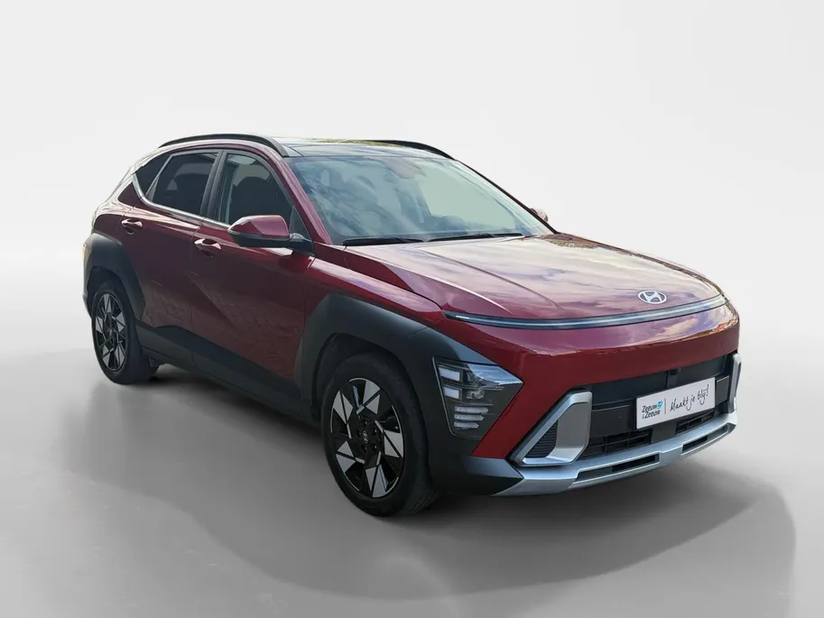 Hyundai Kona 1.6 GDI HEV Premium Sky | 1e Eigenaar | Panoramadak | Stoelkoeling/Verwarming | Elektr. Achterklep | Dodehoek detectie | 360 Camera | Fabrieksgarantie! |