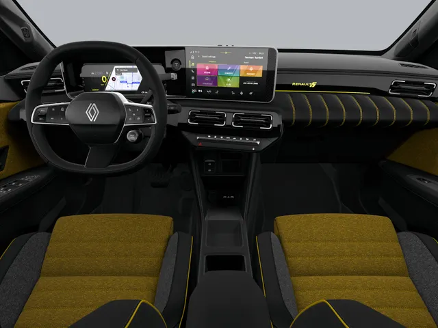 Renault 5 Iconic cinq | Achteruitrijcamera | Elektrisch verwarmbare voorstoelen | ISOFIX-bevestigingssysteem voor kinderzitjes op passagiersstoel en op de twee buitenste zitplaatsen achter