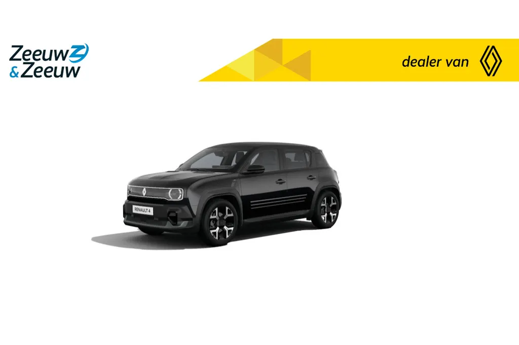 Renault 4 comfort range techno canvas dak 52 kWh Nu met extra  € 4385,- Zeeuw & Zeeuw korting! Uit voorraad leverbaar met Gratis 5 jaar fabrieksgarantie.