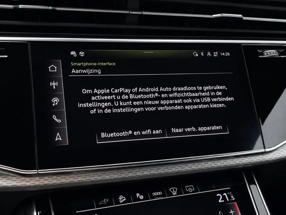 Audi Q8 60 TFSIe 490pk Tiptronic Quattro Pro Line S Comp · 360 Camera · Luchtvering · Laser LED · Wegklapbare Trekhaak · Elek. Voorstoelen · Nachtzicht · 23'' Inch · Garantie t/m 11-03-2031 of 100.000km