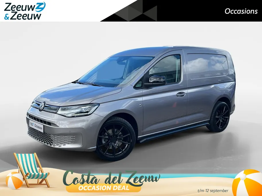 Volkswagen Caddy Cargo 2.0 TDI Style L1H1 122 pk Automaat | LM Velgen zwart | Sidebars | Lederen bekleding | Stoelverwarming | Laadruimtebescherming