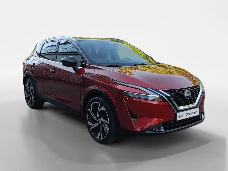 Nissan QASHQAI 1.3 MHEV Xtronic Tekna Plus |Nappa lederen bekleding| Bose audio | Head-up display | Trekhaak | 1800kg trekgewicht | All season banden | Stoelmassage | Stoelgeheugen | Stoel-, voorruit- en stuurverwarming