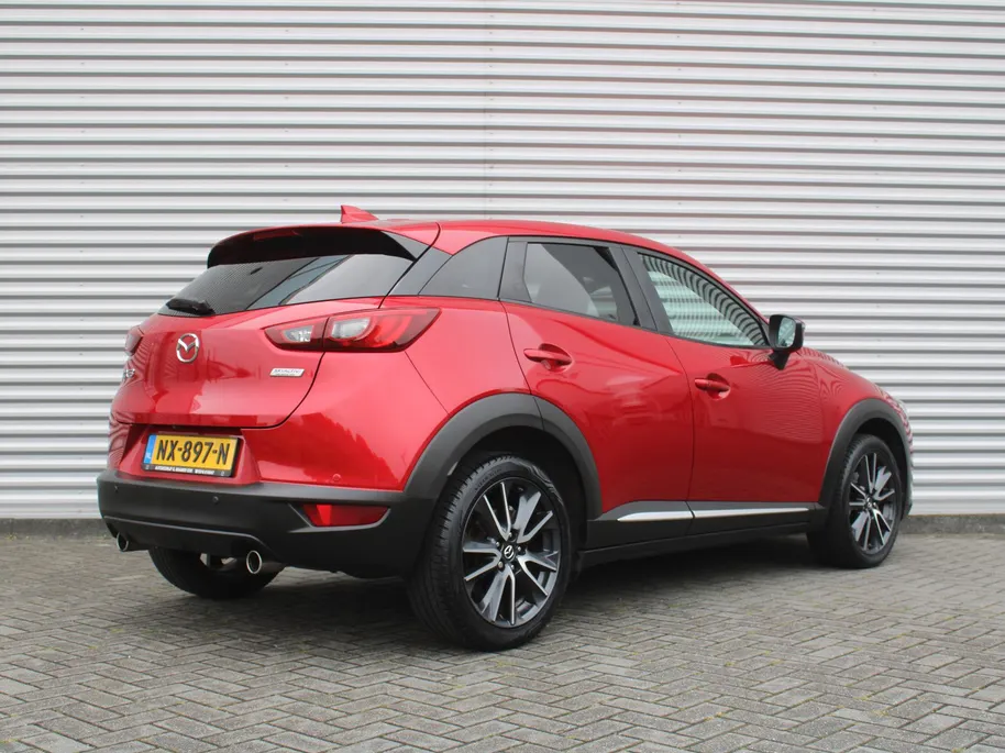 Mazda CX-3 2.0 SkyActiv-G 120 GT-M | Stuur-/stoelverwarming | Leer | Dodehoek detectie | Camera | Bose | HUD | LED | 18' LM | Cruise adapt. | Navi | Clima |