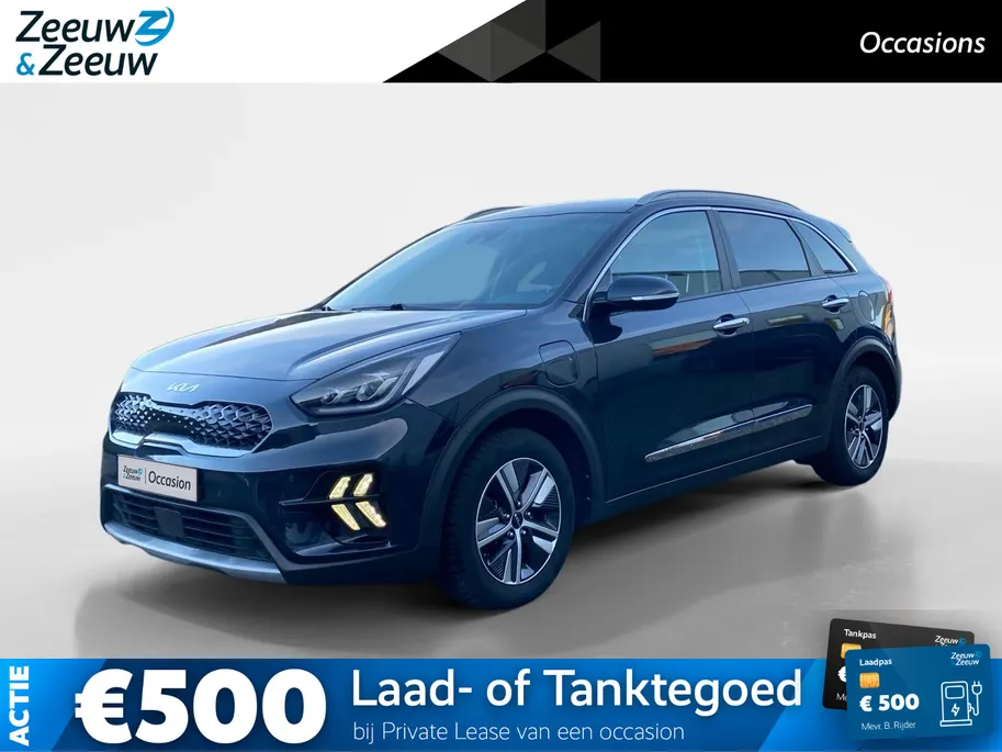Kia Niro 1.6 GDi PHEV DynamicPlusLine | Climate control | Leder | Stoel,- en stuurverwarming | Keyless | Navigatie | Dodehoek detectie | 16 inch LM-velgen | Parkeercamera |