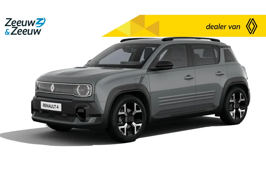 Renault 4 Techno comfort range | Profiteer nu van €1.800,- Zeeuw & Zeeuw voorraadkorting | NU met GRATIS 5 jaar fabrieksgarantie | 409KM Actieradius | 165km laden in slechts 15 minuten | Nu in de showroom |