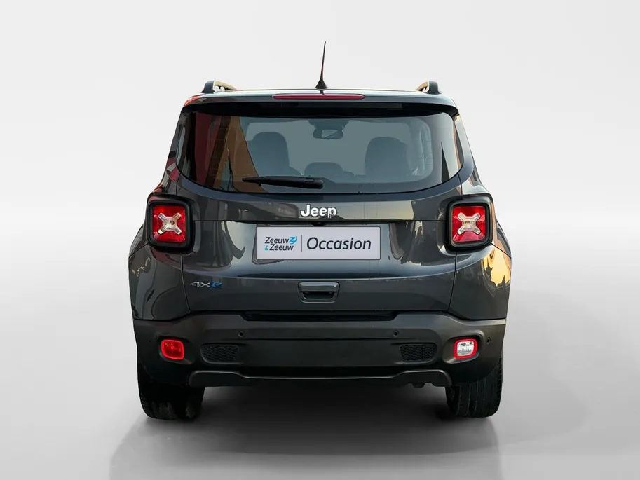 Jeep Renegade 1.5T e-Hybrid S 190PK AUTOMAAT | Black line| Lichtmetalen velgen| Parkeer sensoren V/A| Navigatie| Camera| Climate Control| 4WD drive| Leer| elec. stoel| Reservewiel|