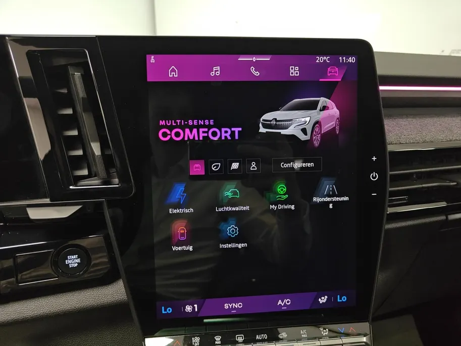 Renault Espace E-Tech full hybrid 200 techno 7p. AUTOMAAT NAVI AIRCO CAMERA CRUISE CONTROLE LM VELGEN APPLE CARPLAY ANDROID AUTO HOGE INSTAP 7 STOELEN ZEER MOOIE AUTO