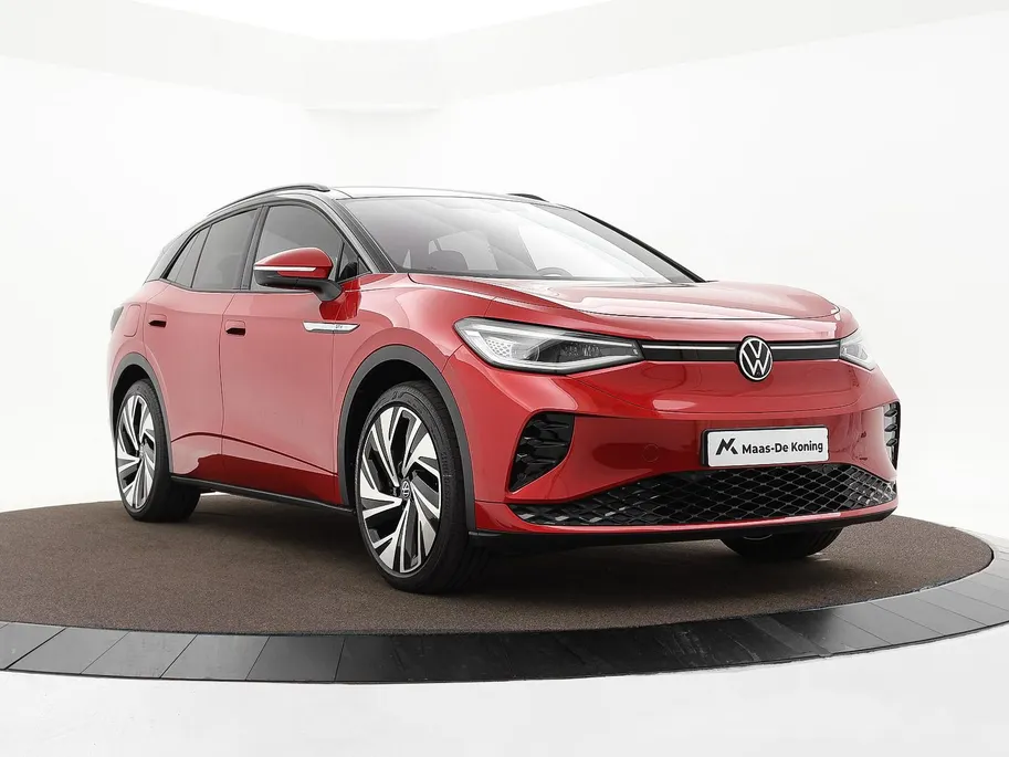 Volkswagen ID.4 GTX 299pk 4Motion 77 kWh · Panoramadak · 360 Camera · Dodehoeksensor ·Warmtepomp · Alarmklasse 3 · Stoel-& Stuurverwarming · 21'' Inch ·