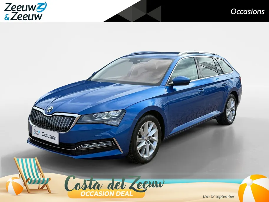 Škoda Superb Combi 1.4 TSI iV Business Edition Plus *Automaat*Navi+Camera*Parkeersensoren*Elekt. Stoelen*Lederen bekleding*Winter Pack*VOL OPTIES!