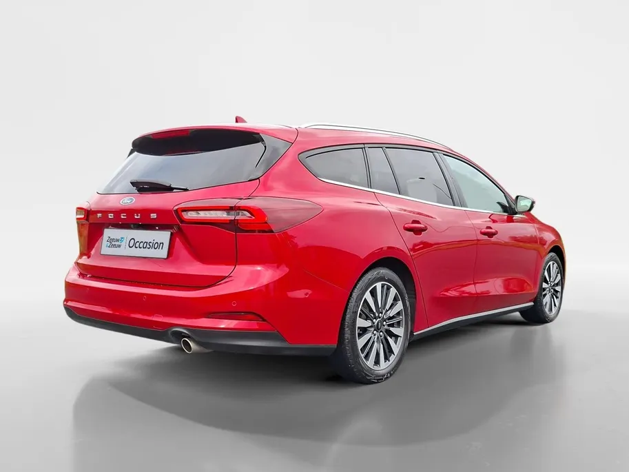 Ford Focus Wagon 1.0 EcoBoost Hybrid Titanium X | NL-auto | 1e Eigenaar | Winterpack | Driver Assistancepack | El. Trekhaak | Adaptieve Cruise Control | BLIS | El. Achterklep | Camera | B&O | AGR Bestuurdersstoel |