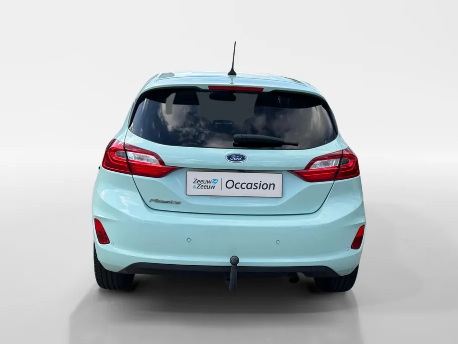Ford Fiesta 1.0 EcoBoost Titanium | Dealer onderhouden | 1e eigenaar | Adapt. Cruise control | Parkeersensoren voor en achter | Achteruitrijcamera | Trekhaak | Navigatie | Apple carplay & Android auto | Voorruitverwarming | Privacy glas | Bovag garantie |