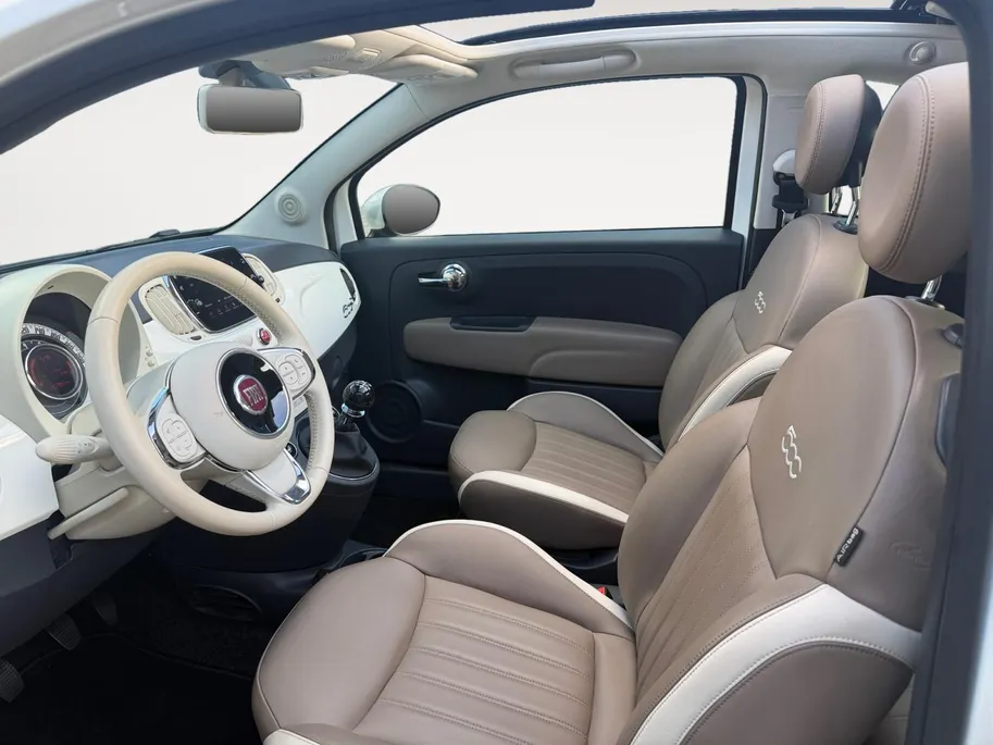 Fiat 500C 1.2 Lounge | Open Dak | Bluetooth | All Season Banden | Airco | Lederen Bekleding | LMV | 12 Maanden BOVAG Garantie