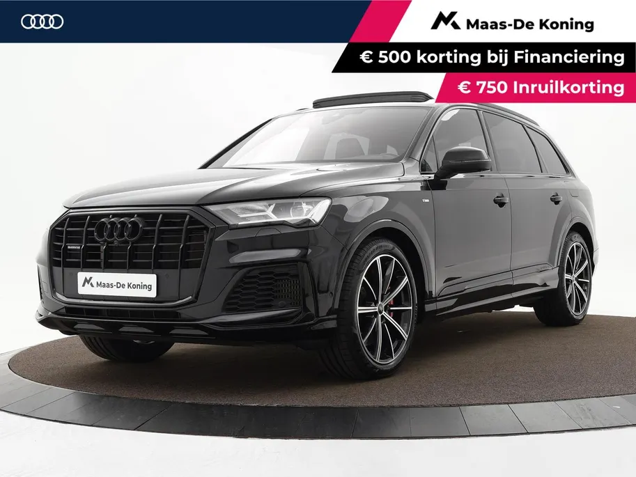 Audi Q7 55 TFSIe 381pk Quattro Pro Line S Panoramadak · Trekhaak · Luchtvering · B&O · Leder Valcona · Elek. Stoelen + Geheugen Bestuurder · 21'' Inch · 360 Camera · SOH 97,2% · · EXTRA INRUILKORTING ·