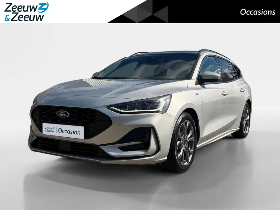 Ford Focus Wagon 1.0 EcoBoost Hybrid ST Line X | Automaat | Pano dak | BLIS | Adapt. Cruise control | Winter pack | Draadloos opladen mobiel | Parkeersensoren voor en achter | Achteruitrijcamera | B&O audio | Bovag garantie |