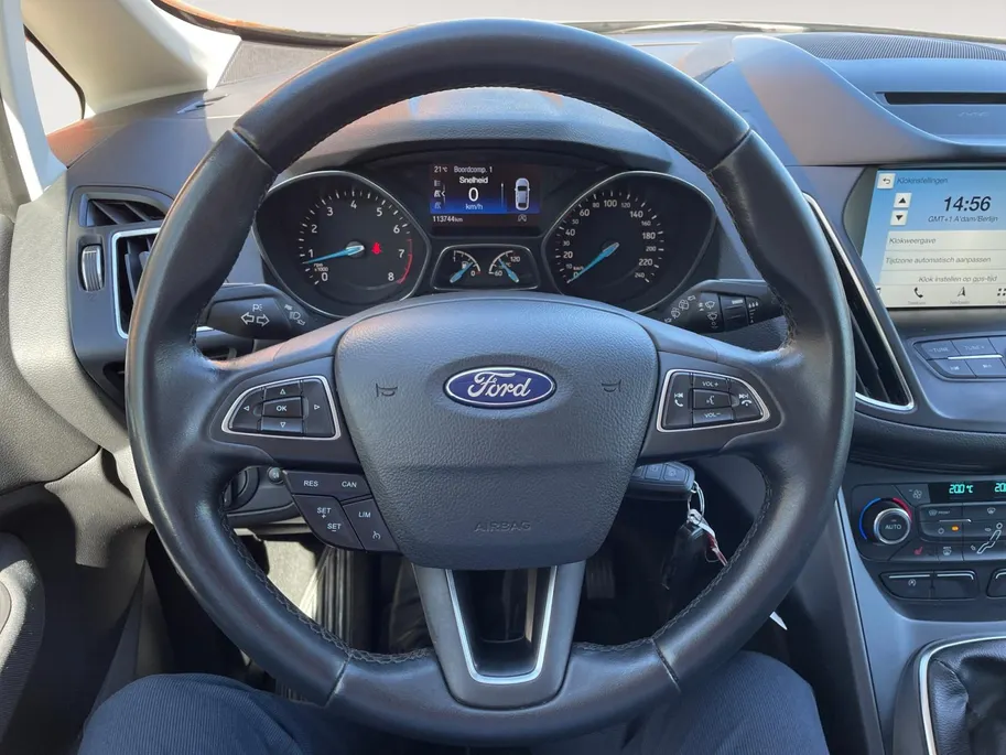 Ford Grand C-Max 1.0 Titanium 7Pers. | Navigatie | Voorruitverwarming | Stoelverwarming | Privacy Glass | Cruise Control | 17|  Velgen | Parkeersensoren voor en achter | Parkeerassistent | Zonneschermen