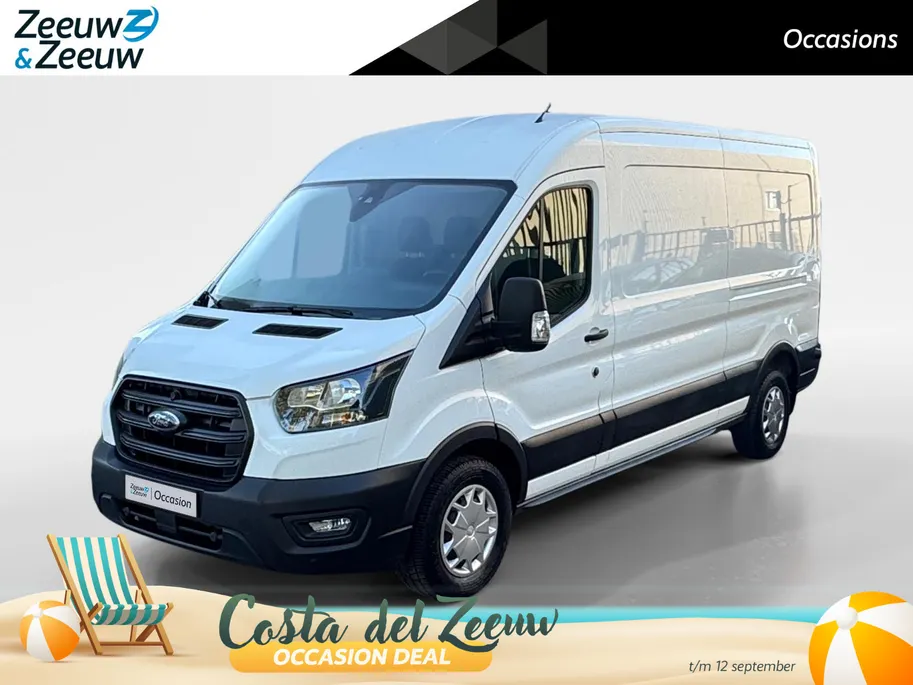 Ford Transit 350 2.0 TDCI L3H2 Trend 130 pk l BPM VRIJ! | Navigatiesysteem| 12' scherm | Trekhaak | Voorruitverwarming l 3-zits | All seasonbanden | Laadruimtebescherming