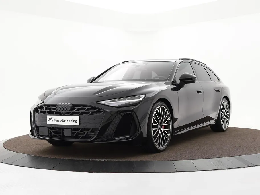 Audi A6 Avant S edition Comp 367 PK S-tronic e-hybrid quattro · MIDNIGHT GREEN · 360 Camera · Servosluiting · Panoramadak · Bang & Olfusen · Elek. Stuurkolom · Bijrijder Scherm · Stoelverwarming V + A · 21'' Inch · Garantie t/m 03-03-2028