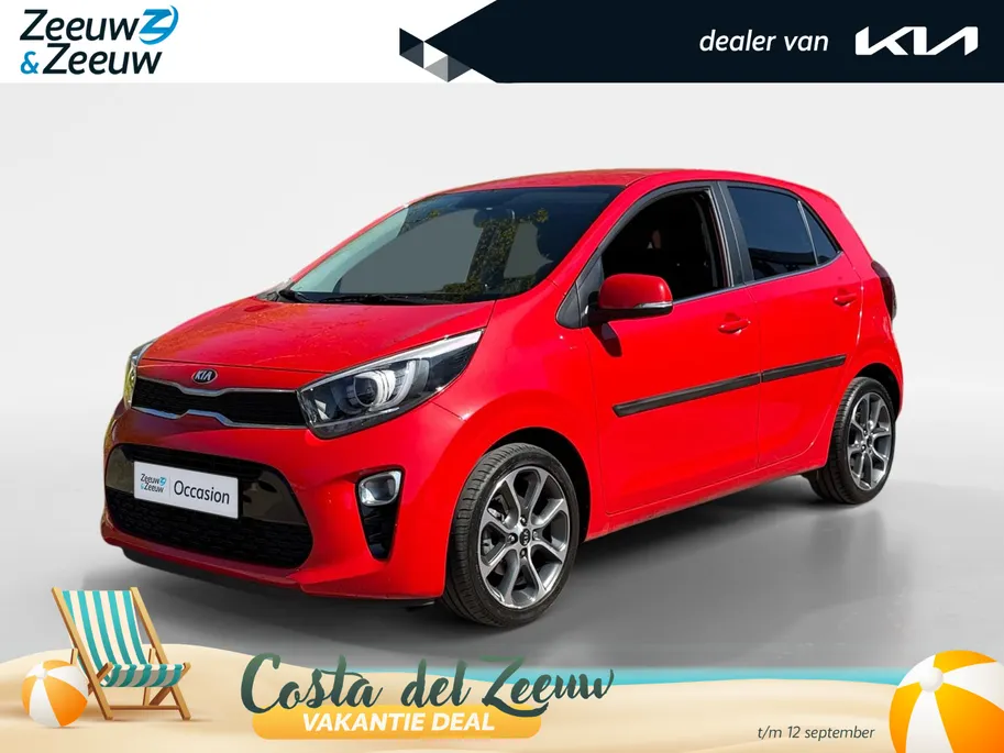 Kia Picanto 1.0 CVVT Design Edition Lederen bekleding | Cruise control | Climate control | Getint glas | 16 incht lichtmetalen velgen | resterende fabrieksgarantie!