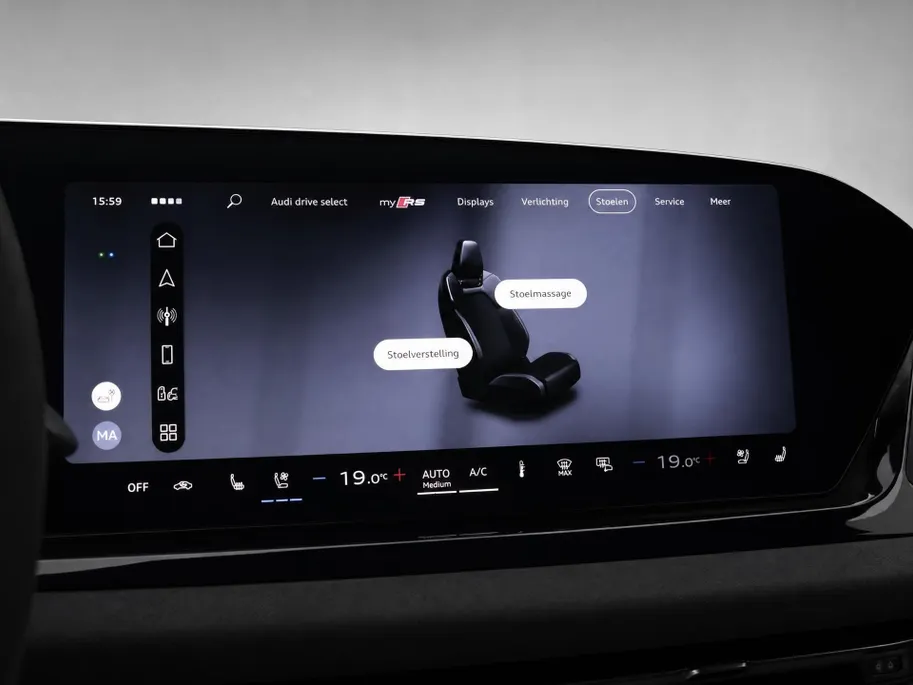 Audi RS5 Limousine e-hybrid 639 PK · RS sportuitlaat · Topsnelheid 270 km/h · Head-up display · Panoramadak