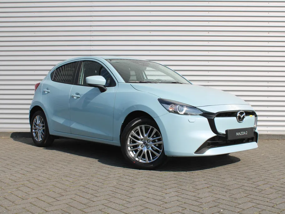 Mazda 2 1.5 e-SkyActiv-G 90PK 6MT Exclusive-Line | Private lease v.a. € 429 p/m | Camera | Dodehoek detectie | Clima | LED | Stoel- / Stuurverwarming |