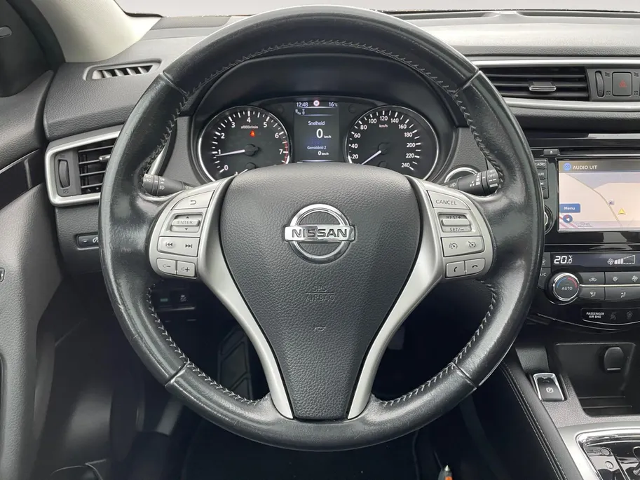 Nissan QASHQAI 1.2 Tekna *Automaat*Navi+360Camera*Climate Control*Stoelverwarming*Panoramadak*Trekhaak*LM.Velgen*Lederen bekleding*Zeer nette auto!
