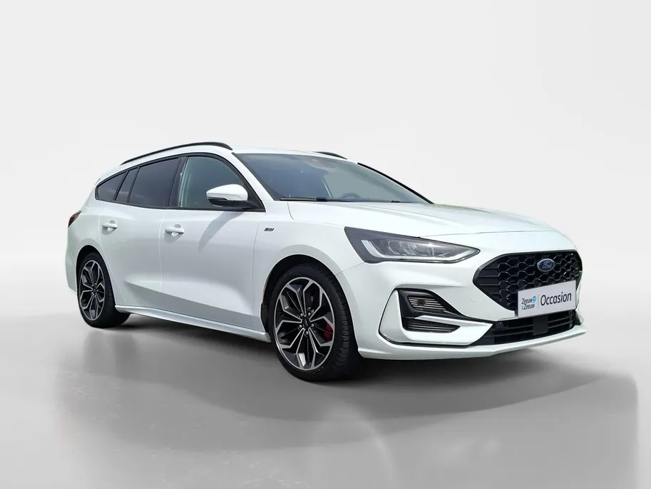 Ford Focus Wagon 1.0 EcoBoost Hybrid ST Line X 155Pk | NL-Auto | 1e eigenaar | Winterpack | Driver Assistancepack | El. Trekhaak | 18' Lichtmetaal | Adaptive Cruisecontrol | Dodehoekdetectie | AGR-best. stoel | B&O Audio |