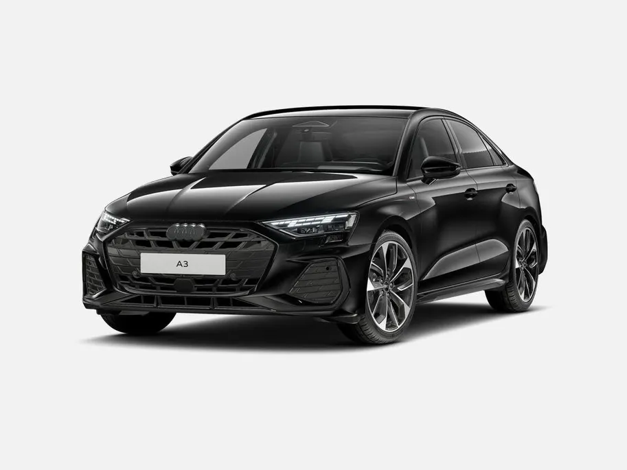 Audi A3 Limousine 35 TFSI S edition 150 PK · Tech plus · Glazen panoramadak · 19' inch Audi sport velgen 5-dubbelspaak-edge anthracietzwart glansgedraaid
