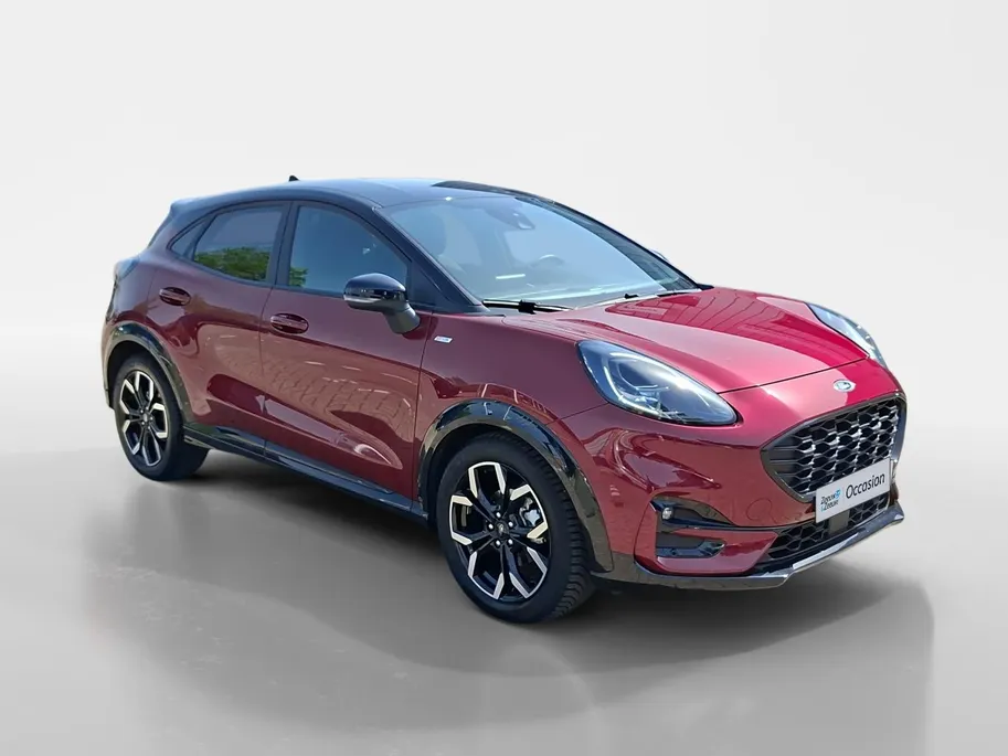 Ford Puma 1.0 EcoBoost Hybrid Vivid Ruby Edition ST - LINE X| Dealeronderhouden | Stoel- stuur en voorruitverwarming | Adaptieve cruise control | BLISS | Grote achterspoiler