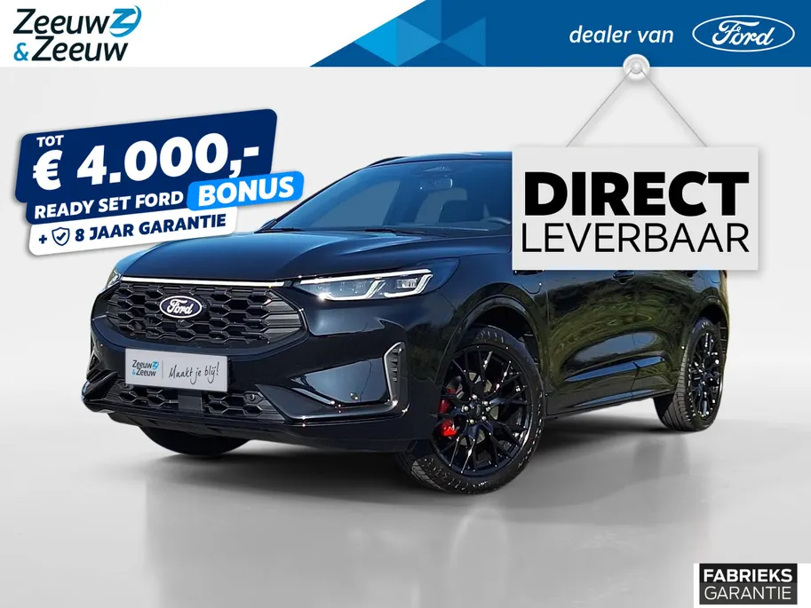 Ford Kuga 2.5 PHEV ST-Line X | Black Pack | Winterpack | 2+6 jaar garantie | Matrix Ledkoplampen | El. Trekhaak | 360Camera | Adaptive Cruisecontrol | Dodehoekdetectie | 20' Lichtmetaal | Draadloze Apple Carplay&Android Auto | B&O Audio | El. Vert. bestuurderstoel 