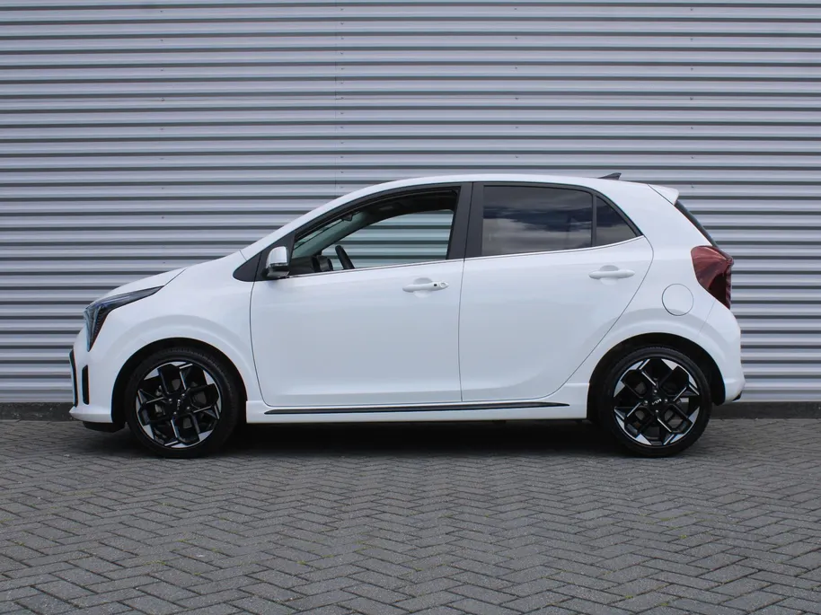 Kia Picanto 1.0 DPI GT-Line | Stuur-/stoelverwarming | Schuifdak | Camera | Dodehoek detectie | Telefoonlader | Clima | Navi | 16' LM | LED | Cruise |