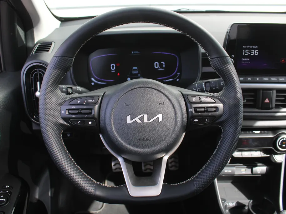 Kia Picanto 1.0 DPI GT-Line | Schuid-/kanteldak | Stuur-/stoelverwarming | Navi | Clima | Cruise | Camera | Leer | 16' LM | LED | Keyless |
