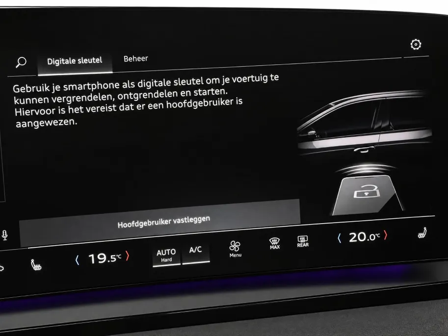 Audi Q6 e-tron Sportback S edition performance 100 kWh 306pk · SOH 97,5% · Panoramadak · 360 Camera · Wegklapbare Trekhaak · Bang & Olufsen · Leder · Warmtepomp · Head-Up · 20'' Inch · Garantie t/m 17-09-2030 of 100.000km