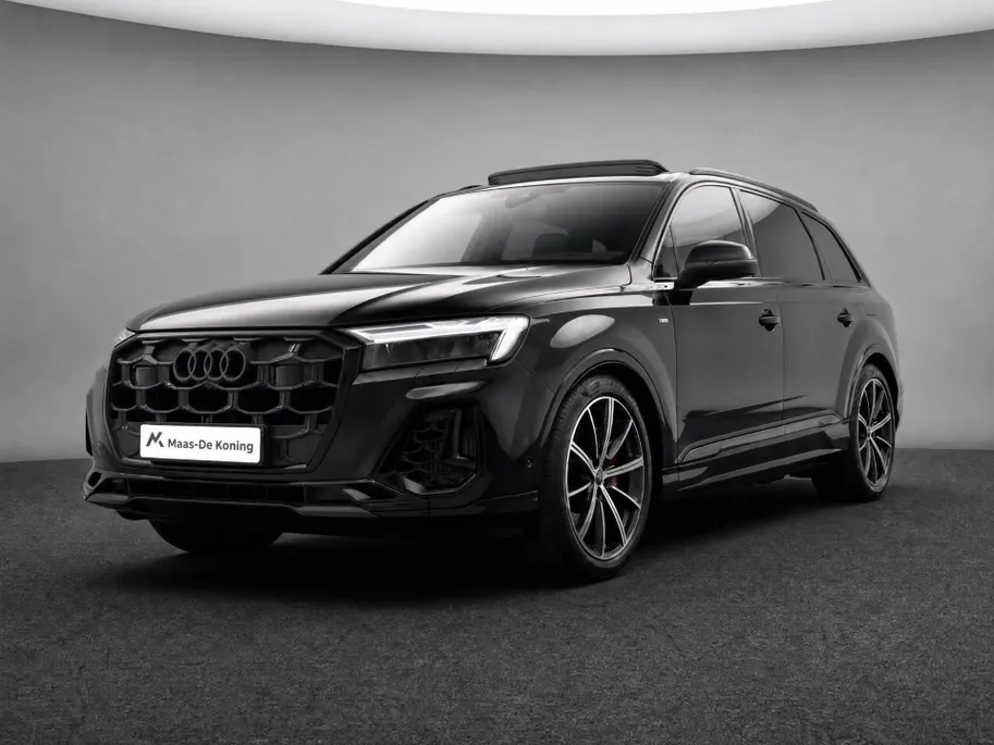 Audi Q7 55 TFSI e quattro Pro Line S 394 PK ·Leder bekleding · Assistentie. plus, remote park · Head-Up display · Glazen panorama dak · Bang & Olufsen