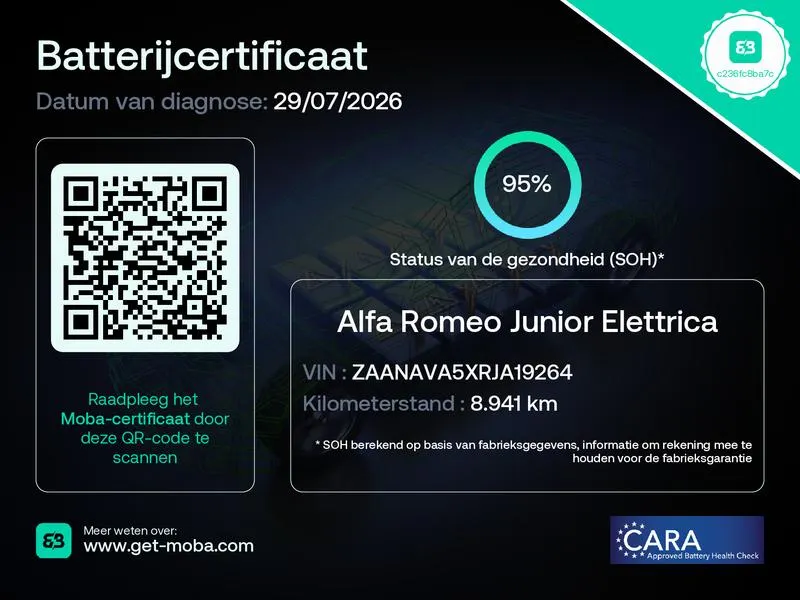 Alfa Romeo Junior 95% SOH | Carplay / Android auto | ACC | Climate control |