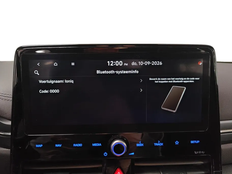 Hyundai IONIQ Comfort EV 38 kWh AUTOMAAT NAVI AIRCO CAMERA CRUISE CONTROLE STOELVERWARMING STUURVERWARMING APPLE CARPLAY ANDROID AUTO ZEER MOOIE AUTO
