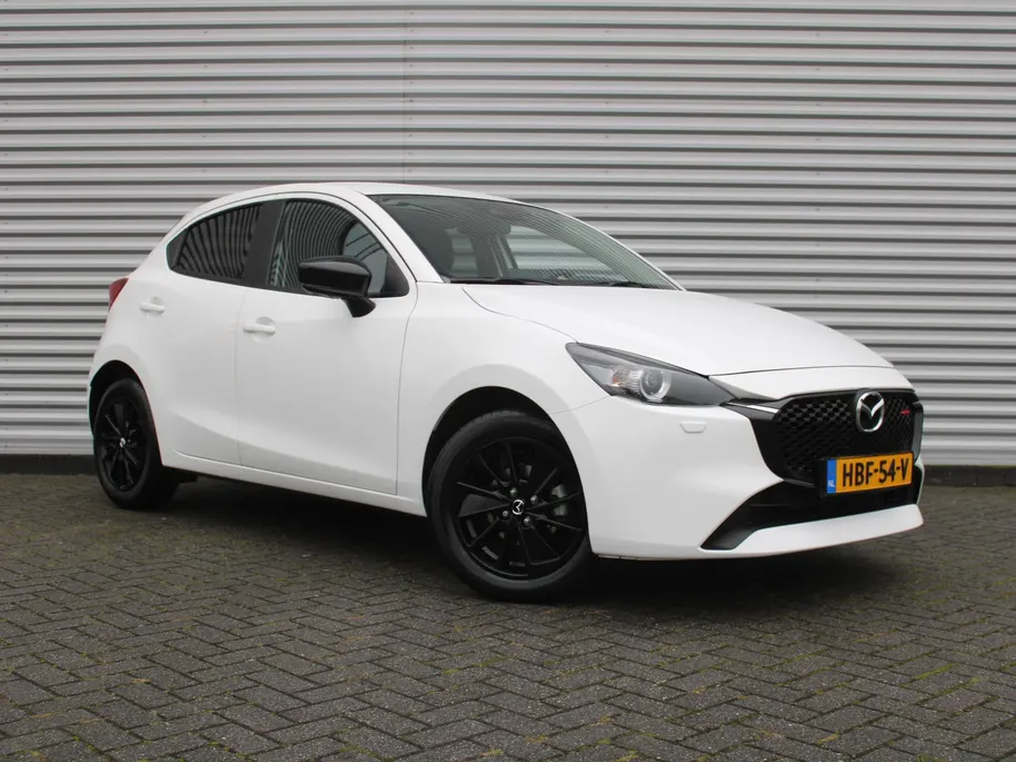 Mazda 2 1.5 e-SkyActiv-G 90PK 6MT Homura | Stuur-/stoelverwarming | Camera | Dodehoek detectie | LED | 16' LM | Carplay | Clima | Cruise |