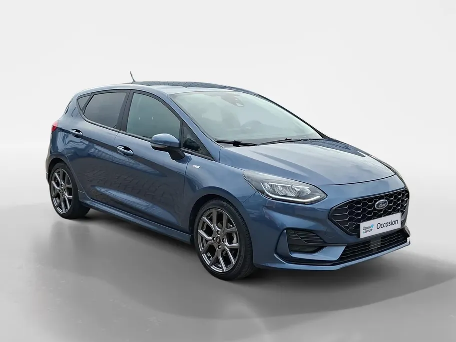Ford Fiesta 1.0 EcoBoost Hybrid ST-Line 125 pk | Stoel- stuur en voorruitverwarming | Navigatie via Apple Carplay & Android auto | Parkeer sensoren