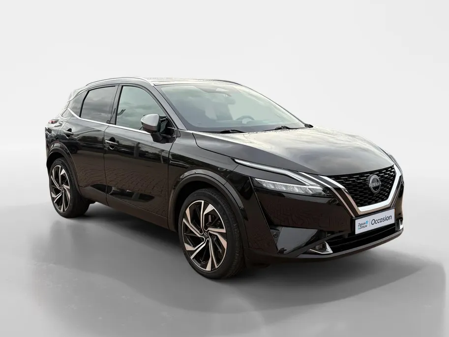 Nissan QASHQAI 1.3 MHEV Xtronic Tekna Plus *Automaat*Navi+360Camera*Winter Pack*Elekt. Stoelen*Lederen bekleding*HUD*Adapt. Cruise Control*Memory stoelen*1ste eigenaar!