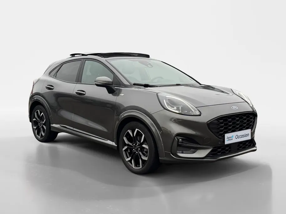 Ford Puma 1.0 EcoBoost Hybrid ST-Line X | Schuif & kantel dak! Apple Carplay/Android Auto | Adaptive Cruise Control | Achteruitrijcamera | BLISS | Driver Assistance Pack | Panormadak | Winter Pack | Trekhaak | B&O | 12 Maanden BOVAG Garantie |