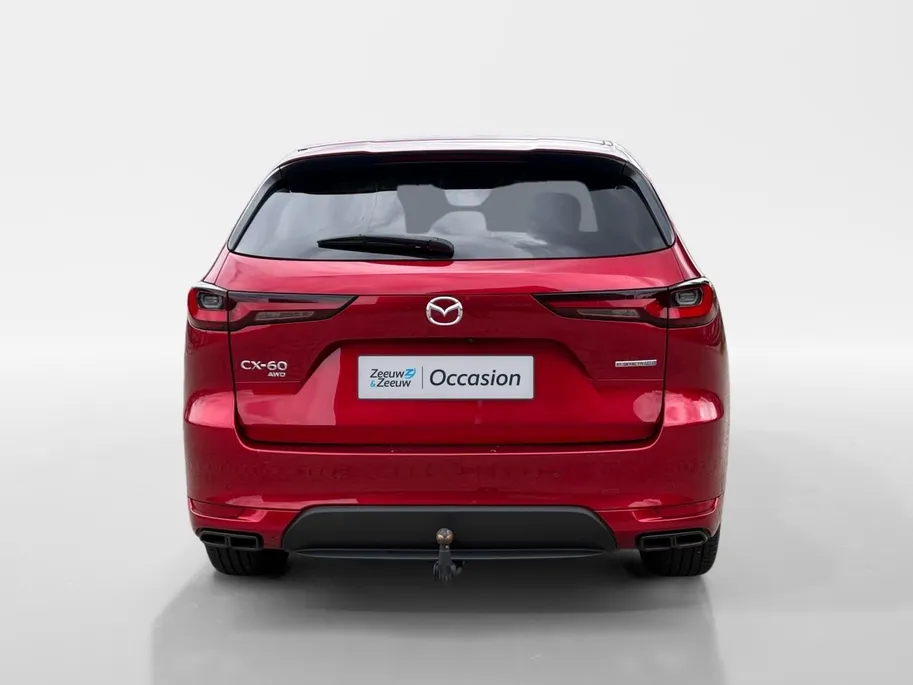 Mazda CX-60 325PK e-SkyActiv PHEV Takumi Automaat | Trekhaak | Digital Cockpit | 360 Camera | Head-Up Display | Schuif/Kantel Dak | Stoel & Stuurwiel Verwarming | Apple Carplay/Android Auto | Adaptieve Cruise Control | Dode Hoek Detectie | Elektrische Achterklep |