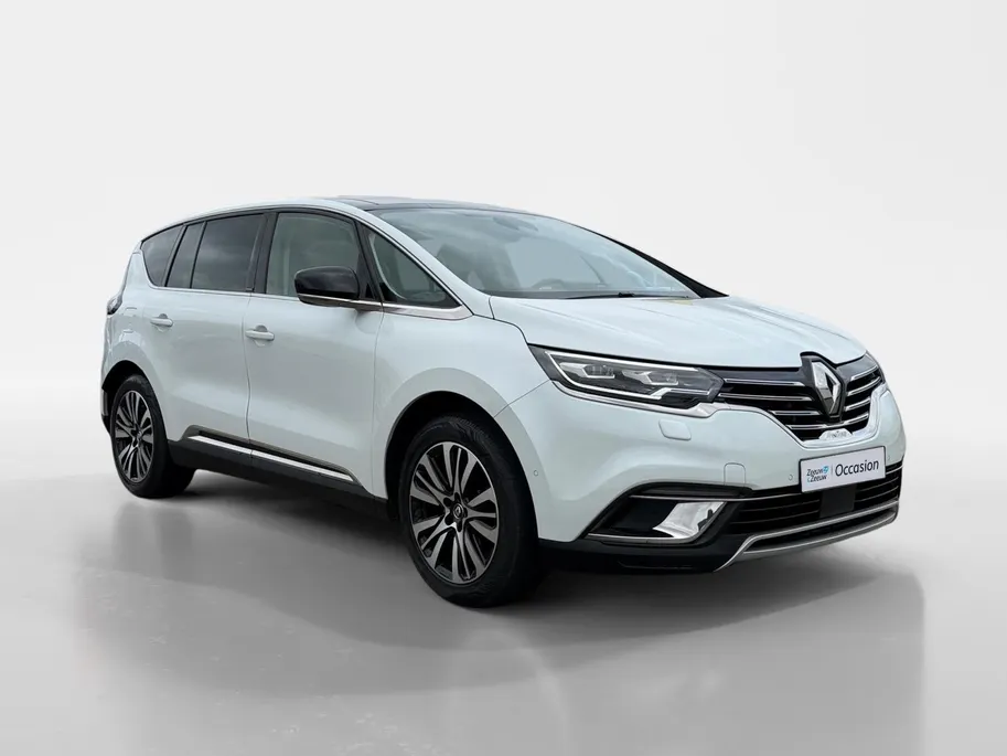 Renault Espace 225PK TCe Initiale Paris 7p. Automaat | 7 Zitplaatsen | Stoelverwarming | Schuif/Kantel Dak | Stoelverkoeling | Semi Elektrische Wegklapbare Trekhaak | Climate Control | Apple CarPlay/Android Auto | Head Up Display | Wit Leder | Camera | Parkeersensoren |