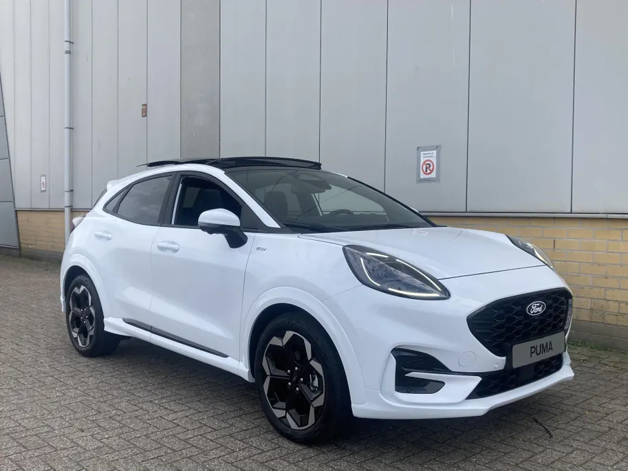 Ford Puma 1.0 EcoBoost Hybrid ST-Line X Automaat Frozen White - Winter Pack - Driver Assistance Pack - Panoramadak