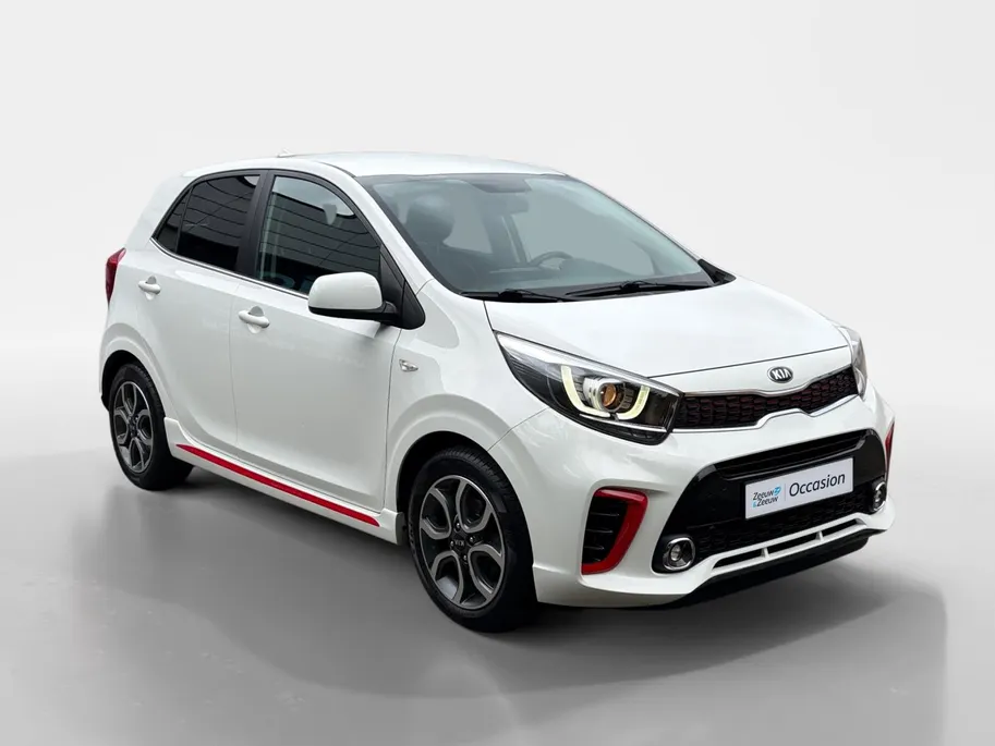 Kia Picanto 1.0 MPi GT-Line Edition Apple Carplay/Android Auto , navi , cruise , lm velgen , tel , camera , usb , sport stoelen , super mooie uitvoering . auto is voorzien van een nieuwe koppeling