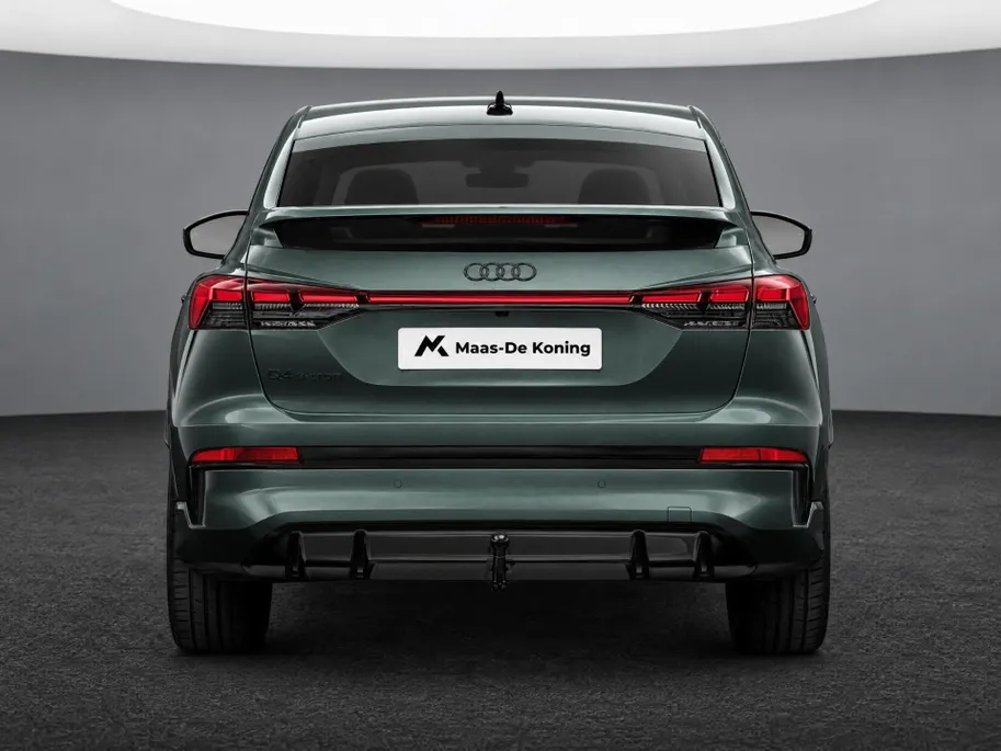 Audi Q4 Sportback e-tron S edition performance 286 PK · Lederen bekleding · Tech plus · MMi experience pro · Glazen panoramadak