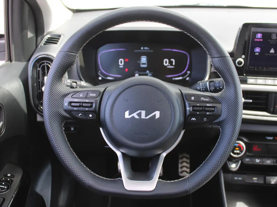 Kia Picanto 1.0 DPI GT-Line | Stuur-/stoelverwarming | Schuifdak | Camera | Dodehoek detectie | Telefoonlader | Clima | Navi | 16' LM | LED | Cruise |