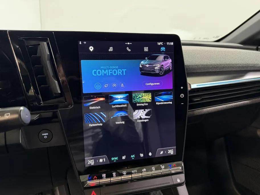 Renault Megane E-Tech 220PK EV60 Optimum Charge Techno Automaat | Camera | Digital Cockpit | Apple CarPlay/Android Auto | Parkeersensoren | 20' Lichtmetalen Velgen | Adaptive Cruise Control | Full LED | Stoelverwarming |