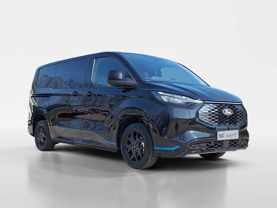 Ford E-Transit Custum 320 L1H1 Sport 71 kWh DC | Dubbele Schuideur | Camera | Trekhaak | 17' Lichtmetaal | Halfleer bekleed | Led verlichting | El. Verst. bestuurdersstoel| Apple Carplay&Android Auto |