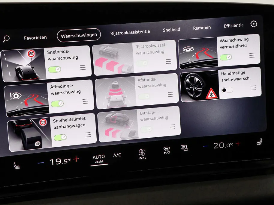 Audi A6 e-tron S edition 83 kWh 286 PK · Trekhaak elek. wegklapbaar · Zwarte lederen sportstoelen · Optiekpakket zwart