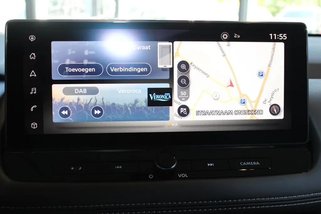 Nissan X-Trail 1.5 e-Power Tekna Plus | Naviagtie| 360grd camera| Pdc voor en achter| Climate controle 3 zones| Stoel-, stuur- en voorruit verwarming| Lederen bekleding| 19inch Wielen| Stoel geheugen|