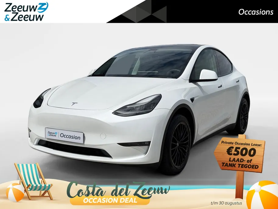 Tesla Model Y 351PK Long Range AWD 75 kWh Automaat | 1e eigenaar | Panoramadak | Basic Autopilot | 360 Camera | Stoelverwarming | Leder | Elektrische Achterklep | Elektrische Stoelen | Full LED |